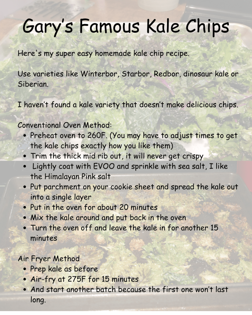 A close-up of freshly prepared kale chips arranged on a baking tray, showcasing their crunchy texture and vibrant green color.